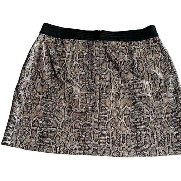 MNG By Mango snake pattern mini Skirt Size L - Picture 4 of 5